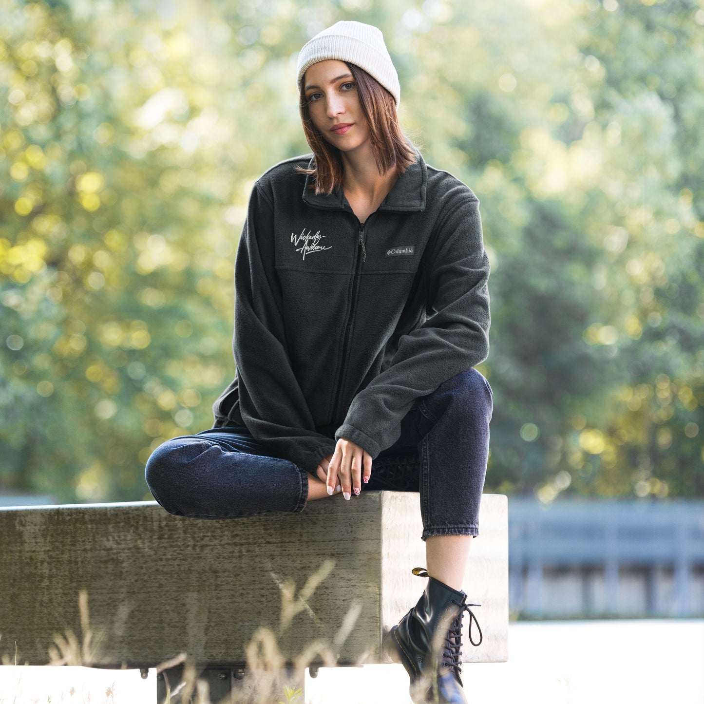 Wickedly Awesome Unisex Columbia fleece jacket