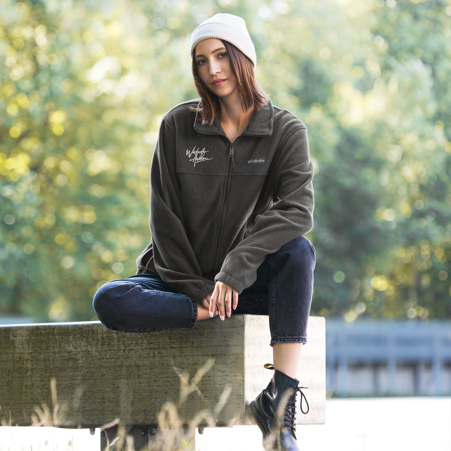 Wickedly Awesome Unisex Columbia fleece jacket