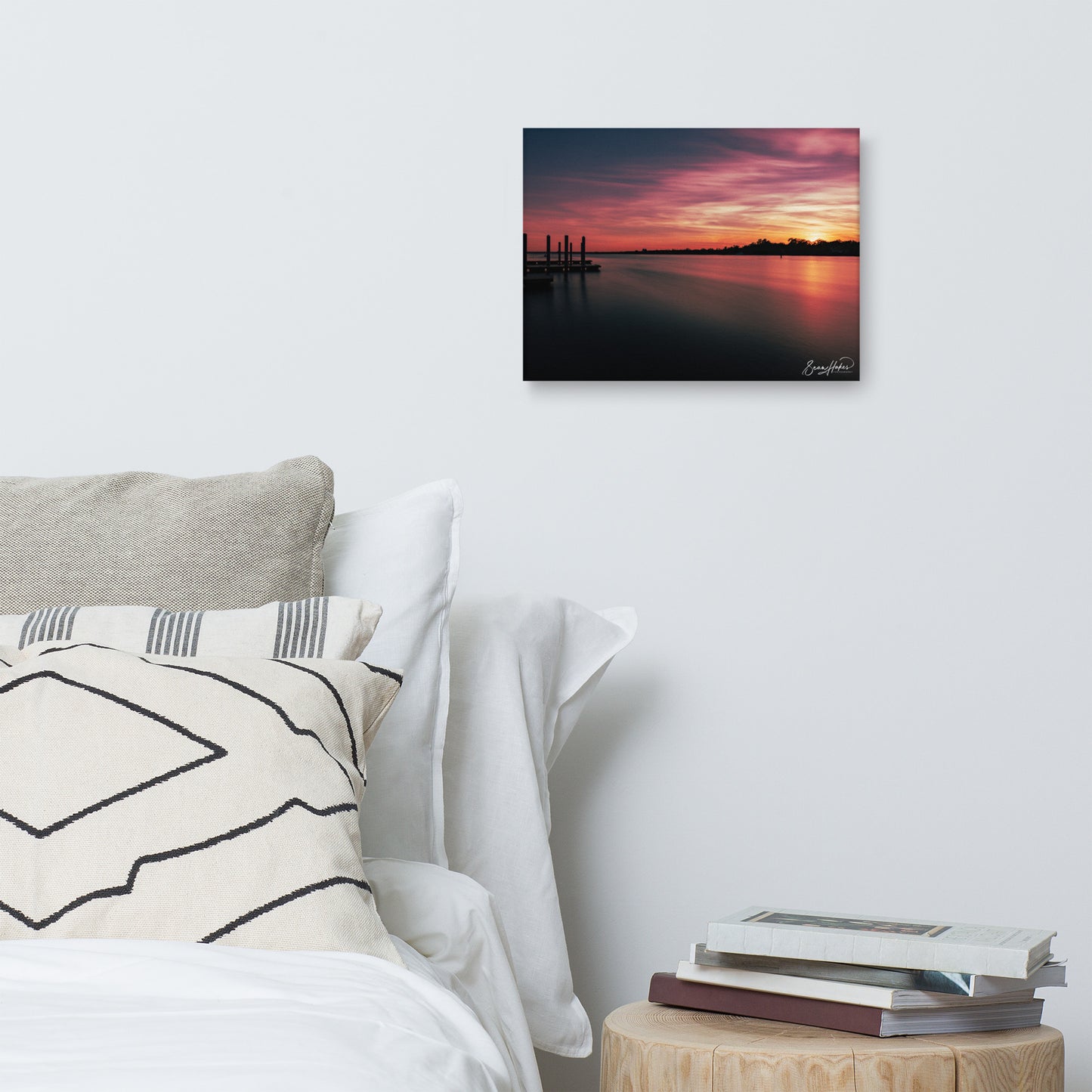 East Bay Street Landing Sunset Canvas - Georgetown, SC